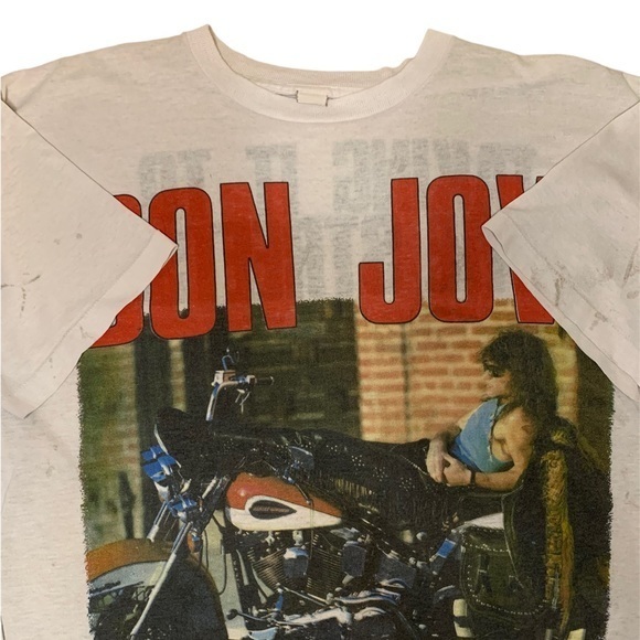 Vintage Other - Vintage 1989 Bon Jovi Tour Shirt (thrashed)